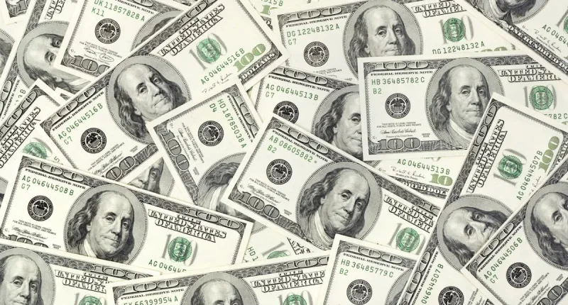 A picture of 100 dollars bills.