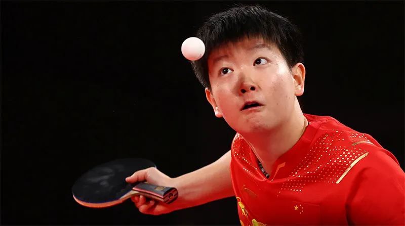 Chinese Player Serving