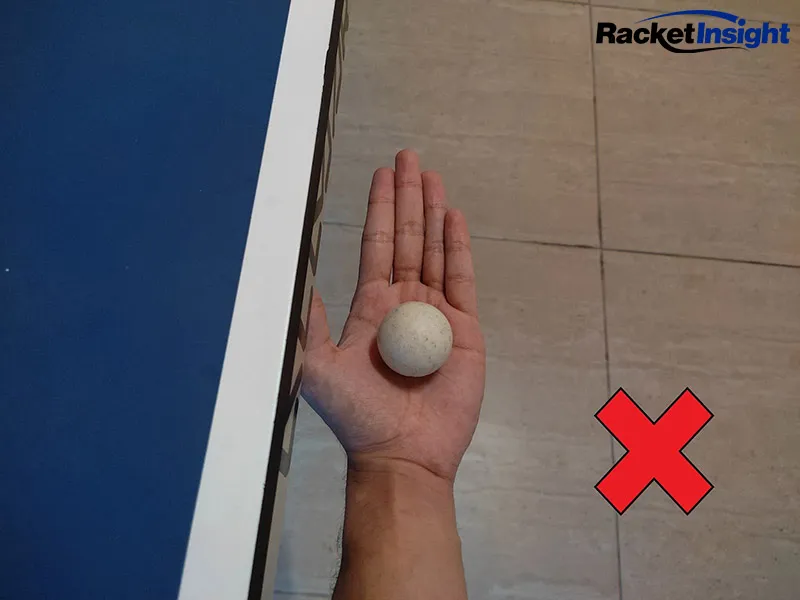 Don't serve from under the table