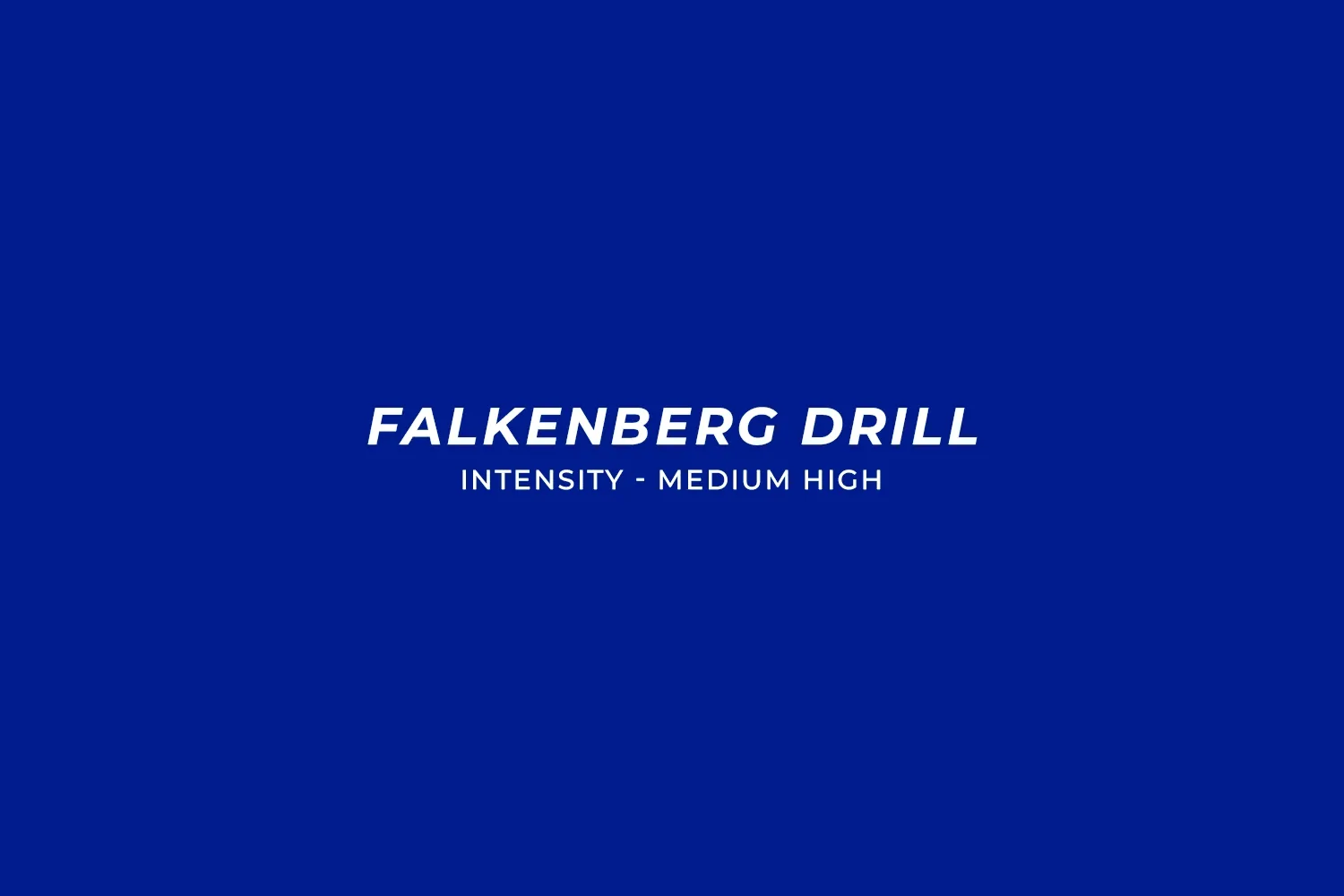 Animated diagram of the Falkenberg footwork drill pattern