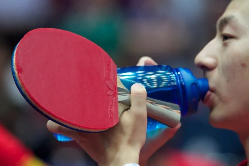 A picture of Ma Long using the Butterfly Tenergy 64