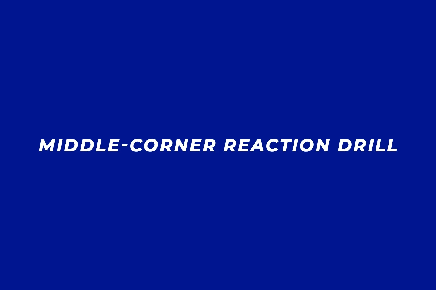 Animated diagram of the middle-corner reaction footwork drill for table tennis