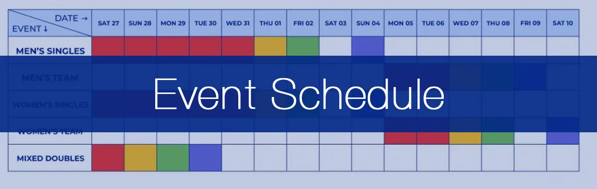 Detailed Table Tennis Competition Schedule (Paris 2024 Olympics)