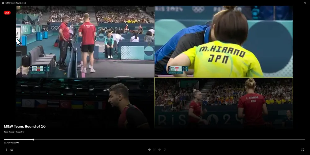 Example stream from Peacock's stream in the USA.