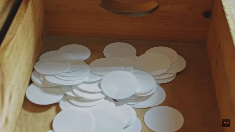 A picture of the Plastic Sheets to make Table Tennis Balls