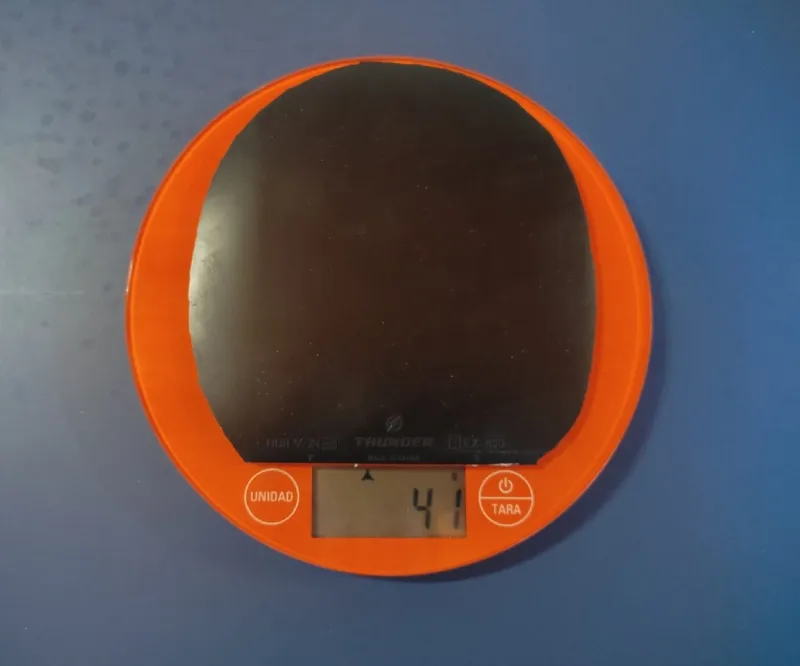 A picture weighing the Huieson Rubber from AliExpress