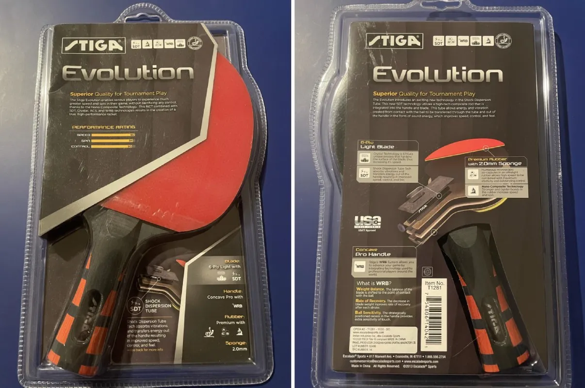 STIGA Evolution Racket Package