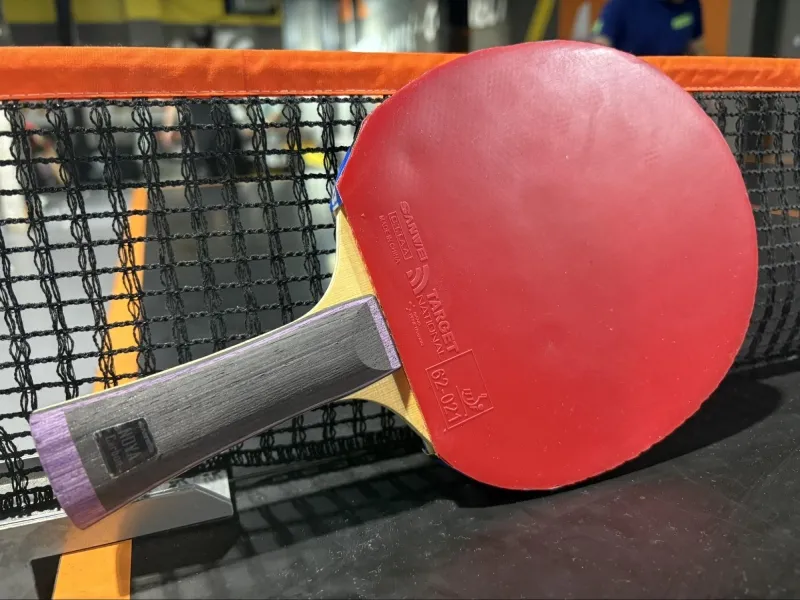 Sanwei Nova Carbon on a racket