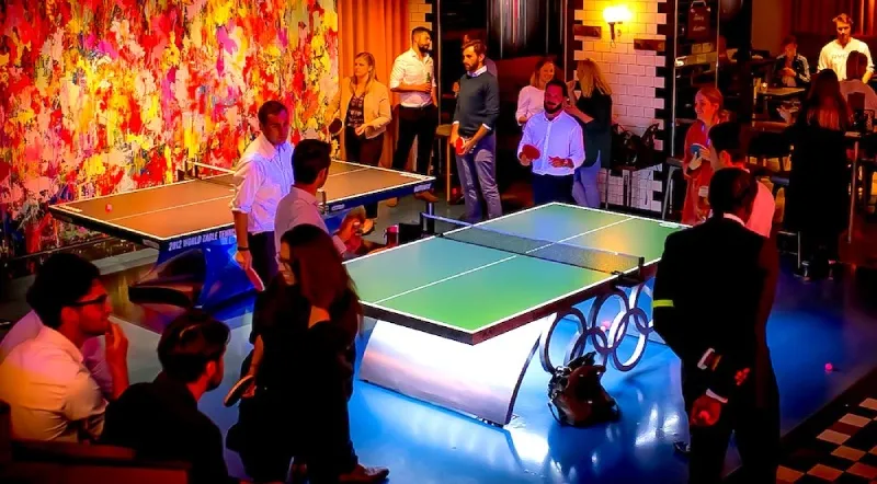 A picture of a famous Table Tennis Bar on Bounce, London