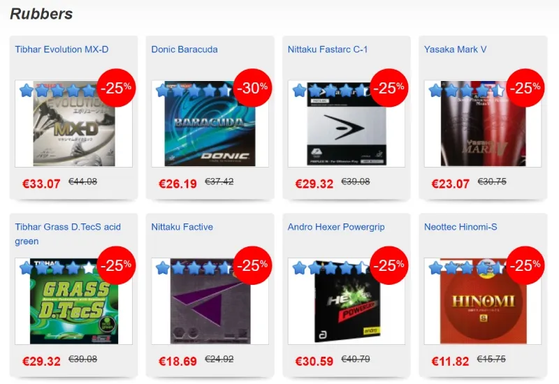 A picture of the TableTennis11 Discounted Products