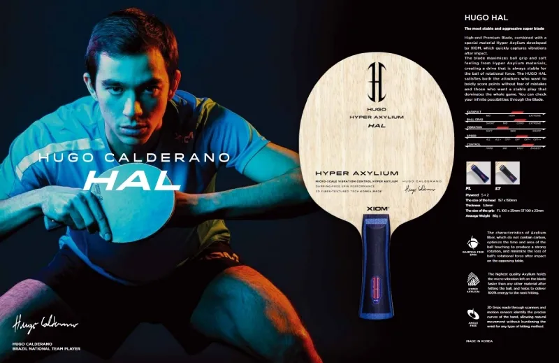 A picture of the Xiom Hugo Calderano HAL,