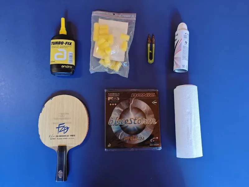 Tools to Glue Table Tennis Rubber
