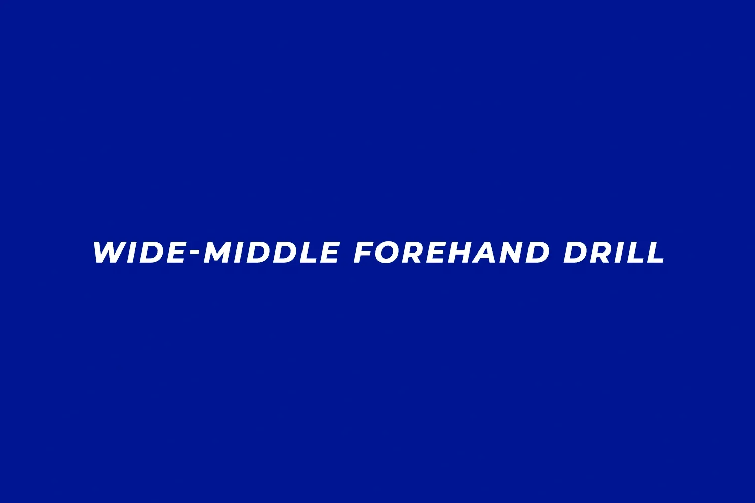 Animated diagram of the wide-middle forehand table tennis footwork drill
