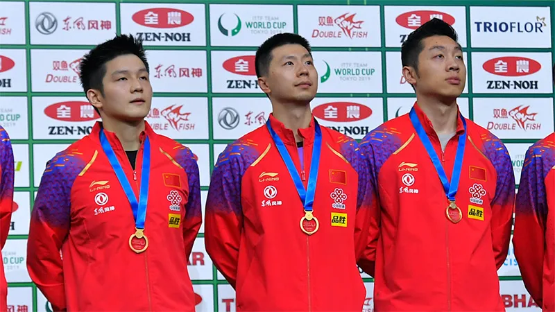 Xu Xin - Ma Long - Fan Zhendong winning the ITTF World Cup