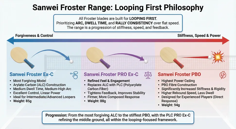Sanwei Froster blade range with looping-first philosophy